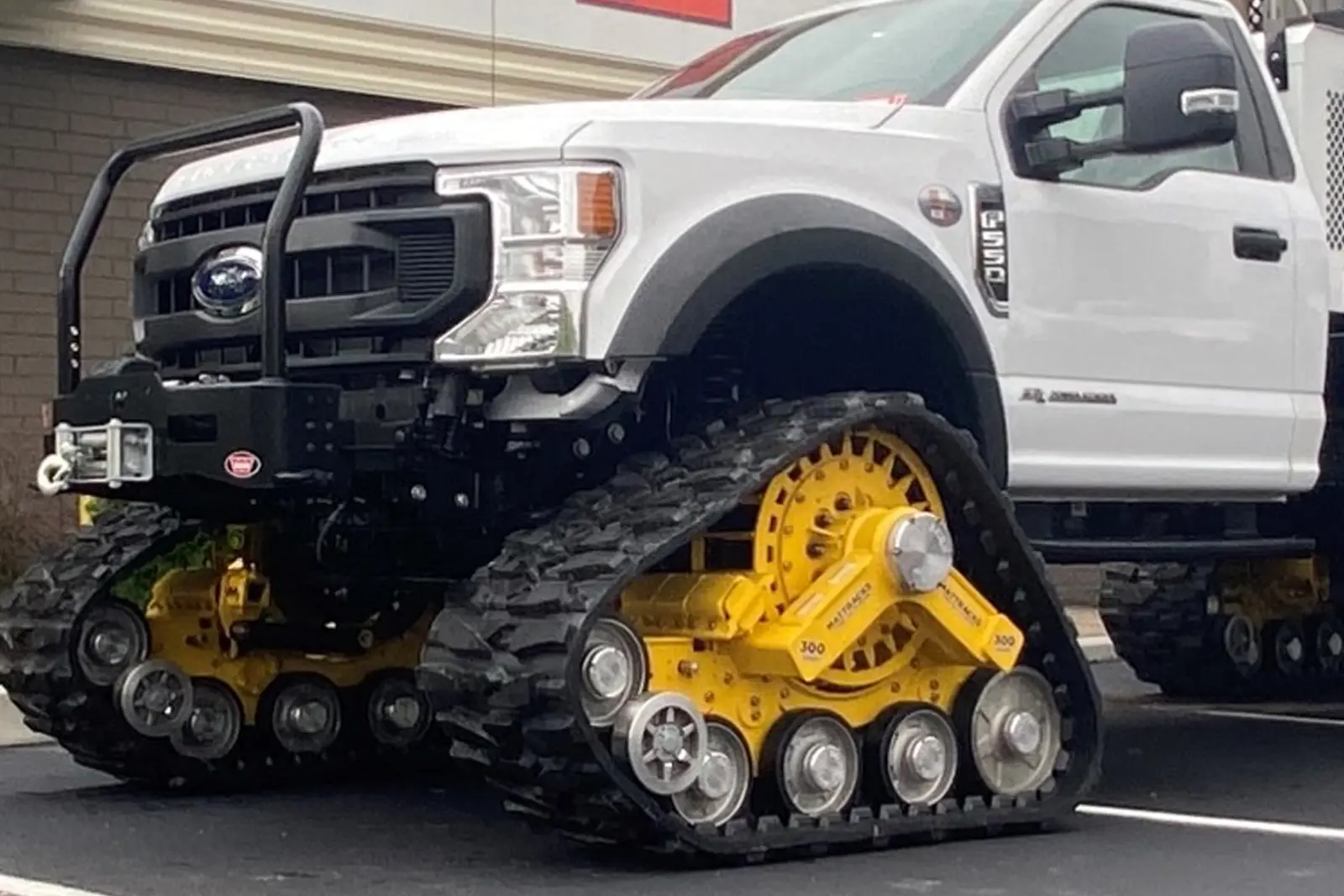 300M1-A1 Tracks on a Ford F-550